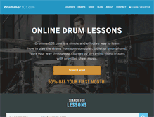 Tablet Screenshot of drummer101.com